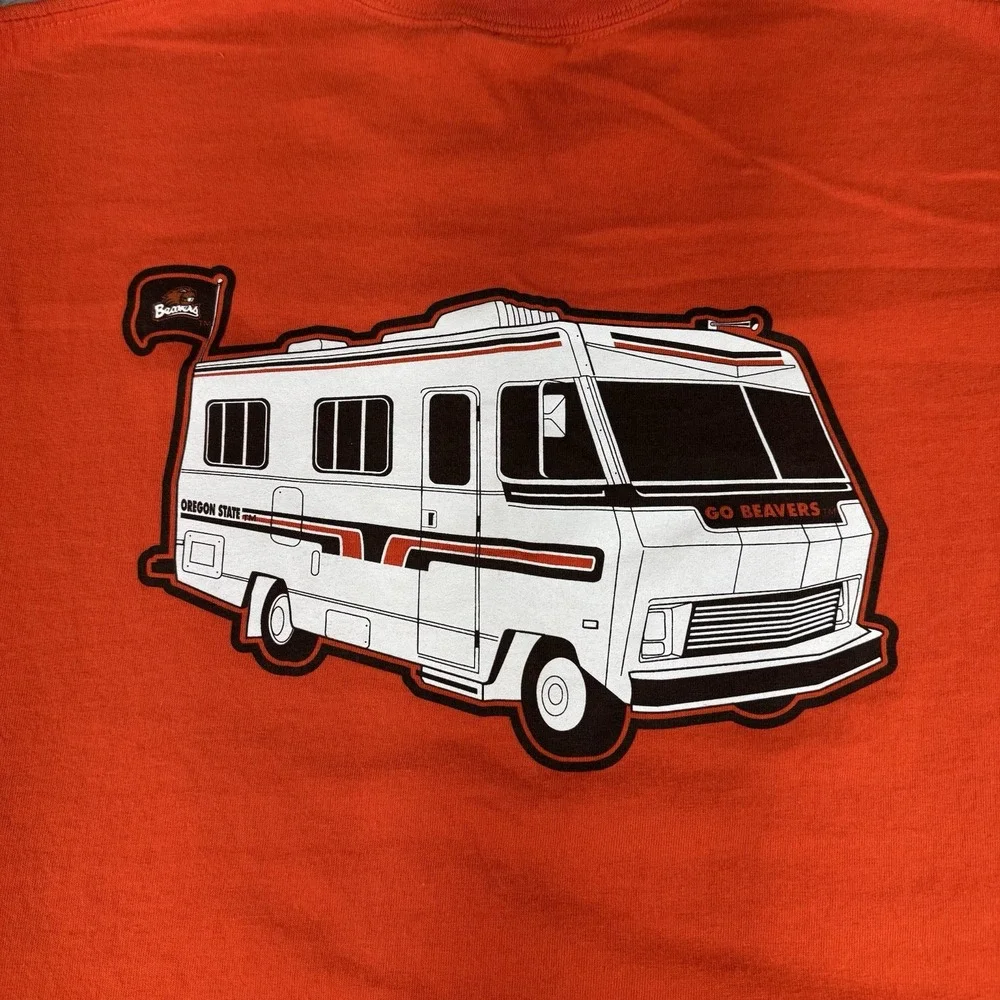 Oregon State Beavers Vintage Shirt Y2k Beaver Country Swoosh Orange Men's Size M